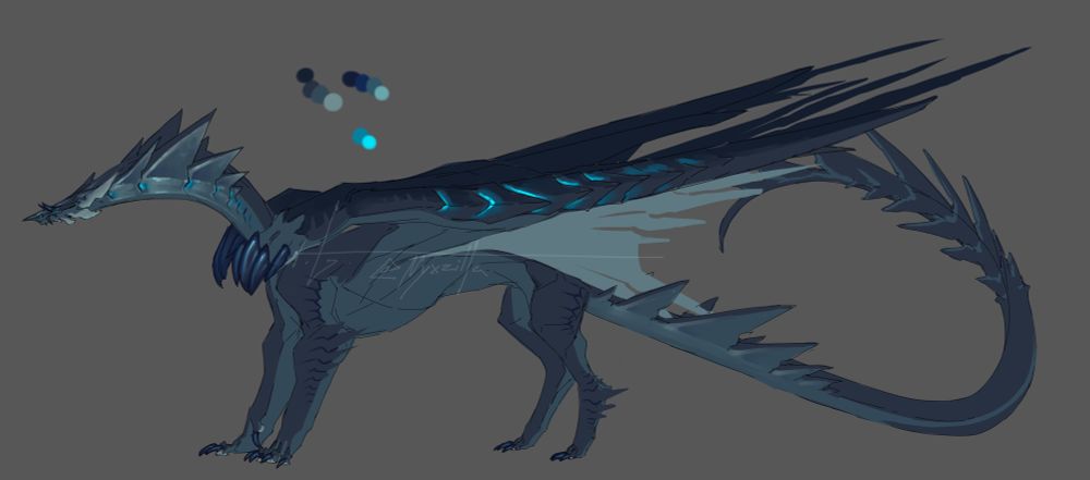 Blue spikey dragon
