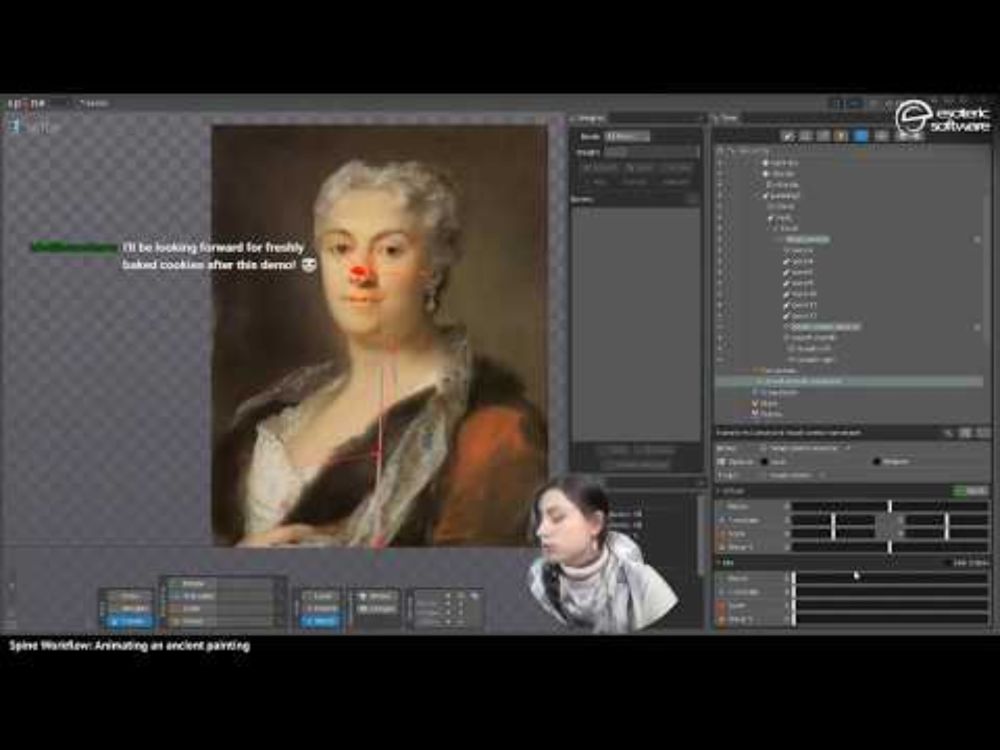 Twitch: Rigging the Painting of an Elderly Lady in Spine