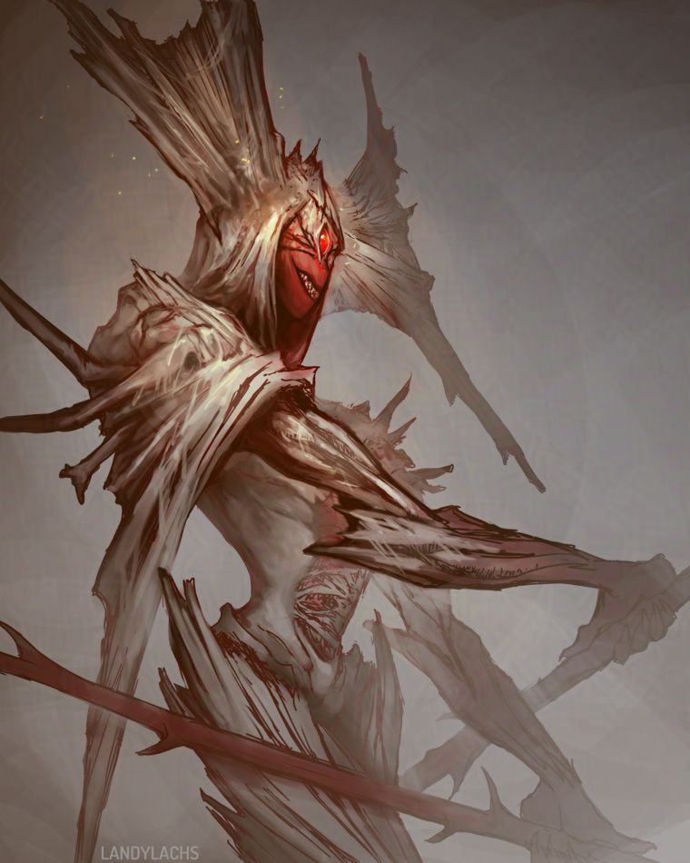 Rough painting of Diarmid from Guild Wars 2. 