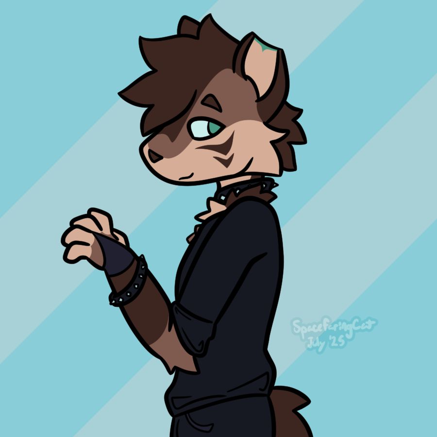 brown anthro cat holding up his hand