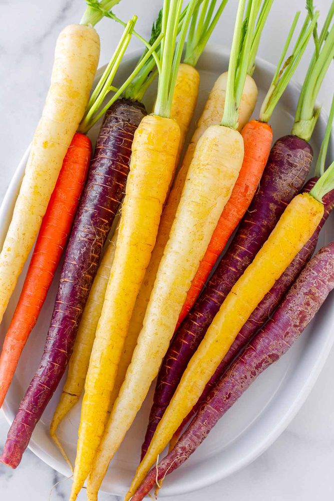 Carrots in their natural color