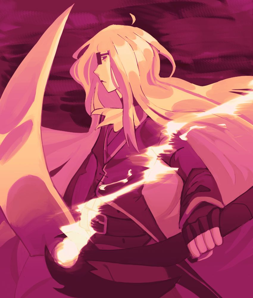 illustration of a reaper woman with her scythe