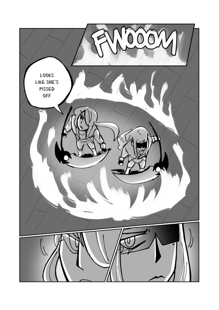 comic page from The Phantom Lear
Ray and Beatrice are surrounded by ghost magic
