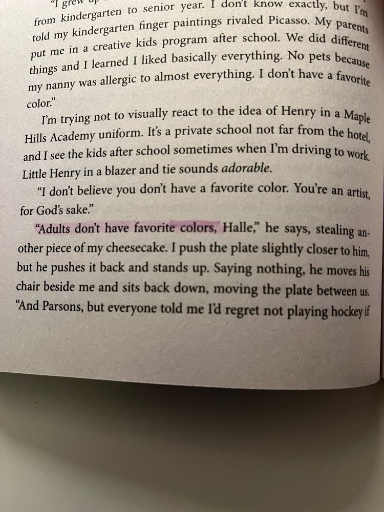 Favorite colors are for BABIES!

(book is daydream by Hannah Grace)