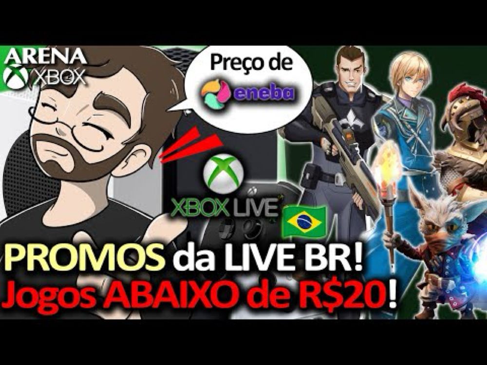 PROMOS DA LIVE BRASIL! Xbox oferece vários jogos por MENOS DE 20 REAIS! | Arena Xbox