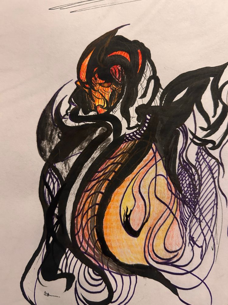 This is my guy he’s not real and he isn’t finished but also this is the most perfect rendition I’ve ever attempted does that make sense??