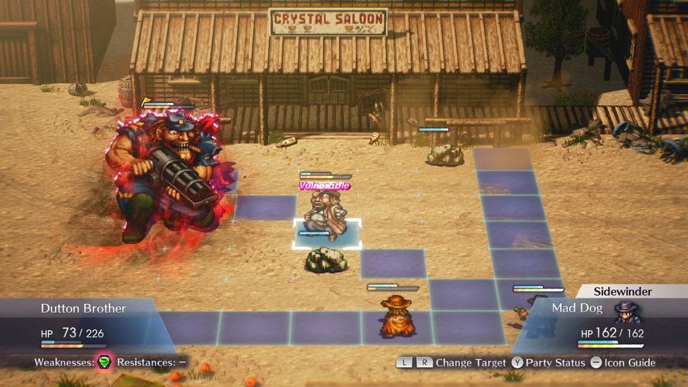 Battle scene from the Cowboy chapter of Live A Live