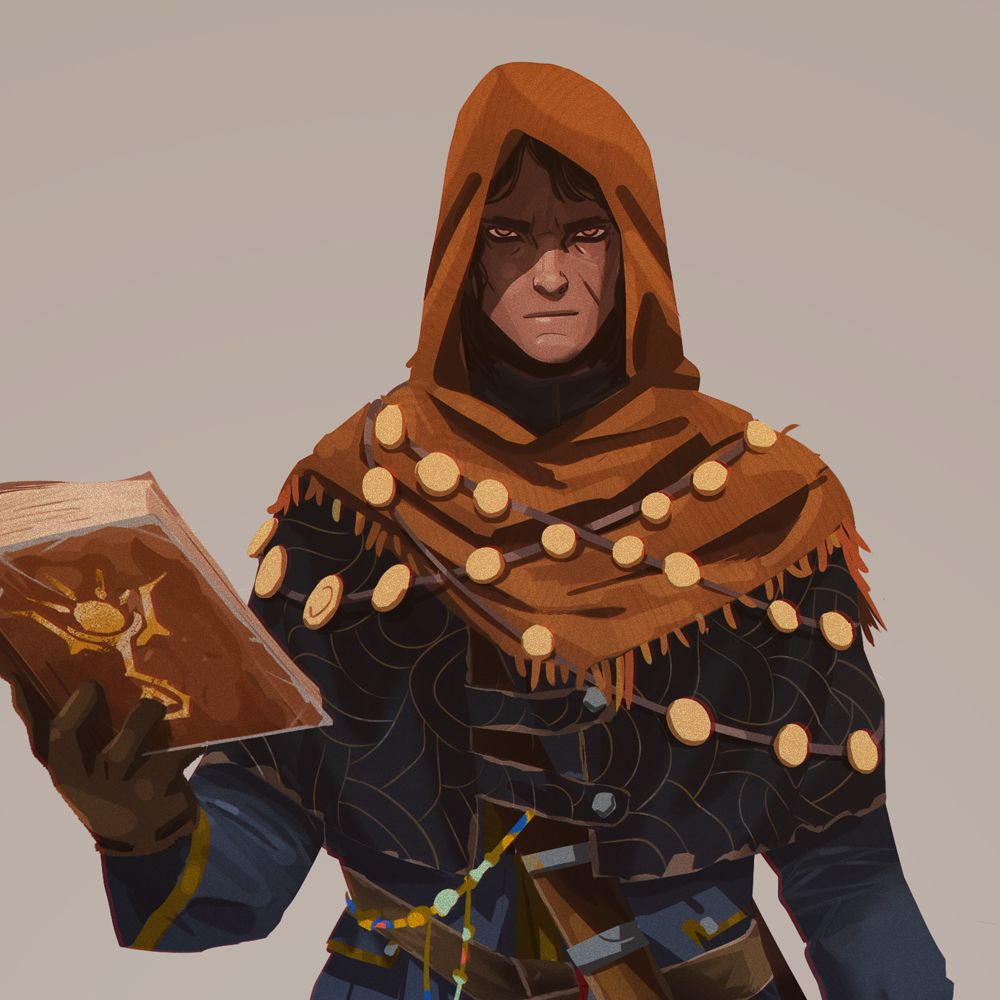 Close up of the character