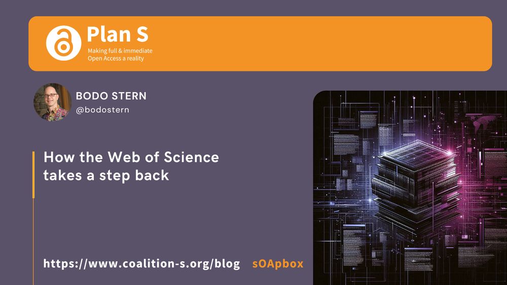How the Web of Science takes a step back
Blog by Bodo Stern 