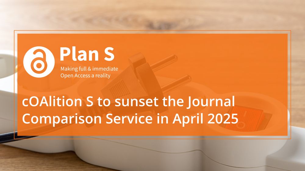 cOAlition S to sunset the Journal Comparison Service in April 2025