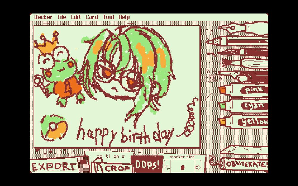 Wigglypaintよりフラメモのピケロとけろっぴ
