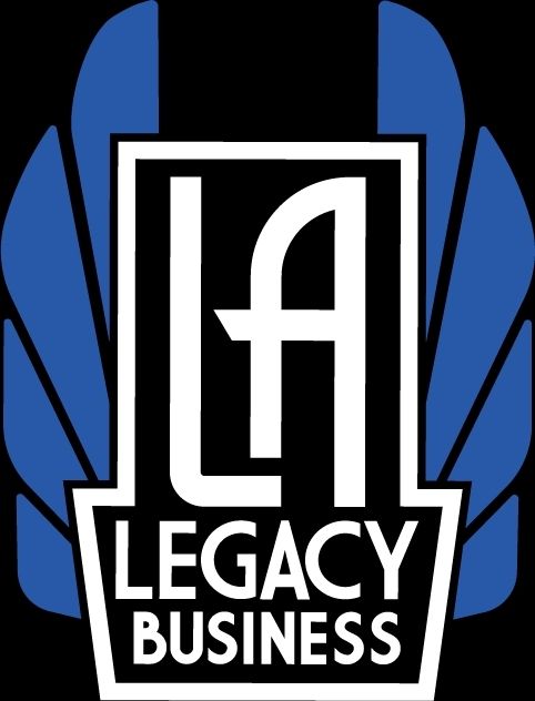 LA Legacy Business with a border around the wording and wings on both sides of the bordered text.
