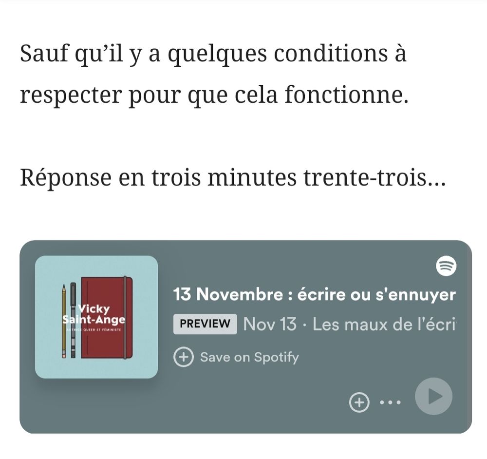 Le podcast s'affiche