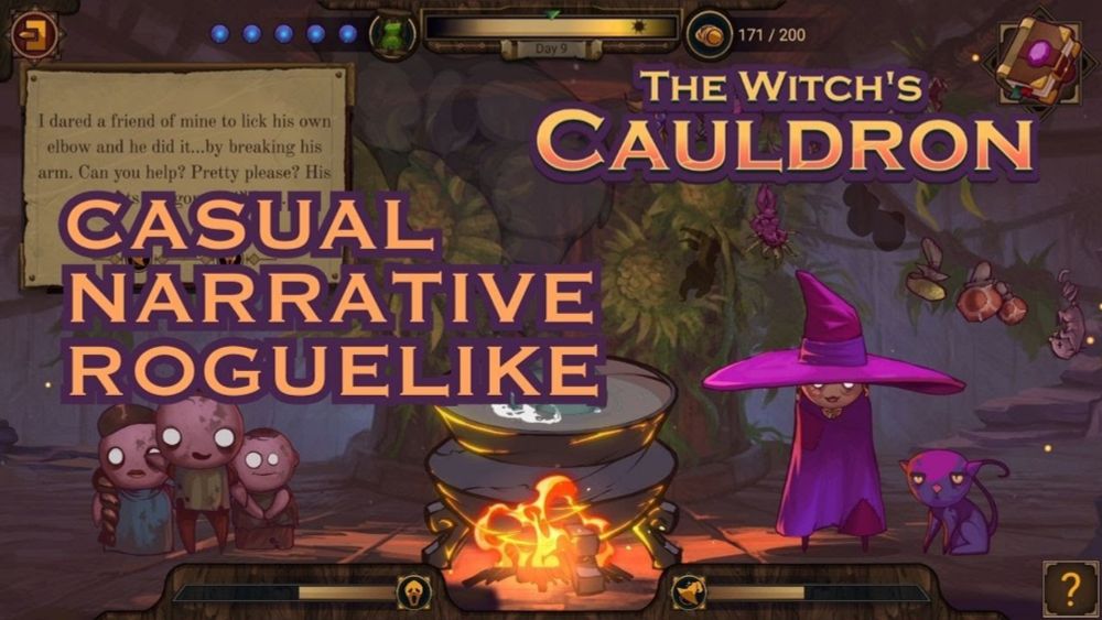 The Witch's Cauldron: Casual Narrative Roguelike Gameplay