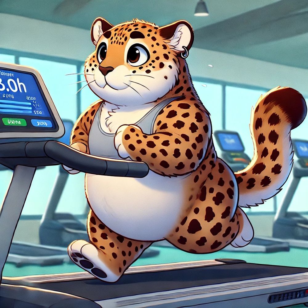 Leopard on a treadmill 