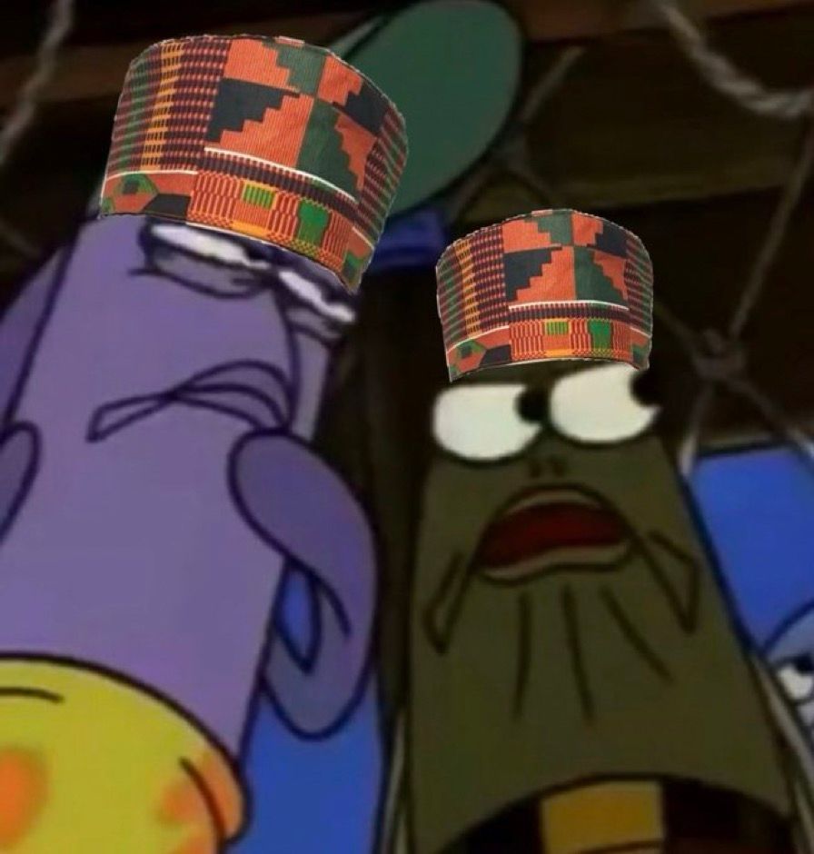 African-American distrust as epitomized via a SpongeBob meme. 