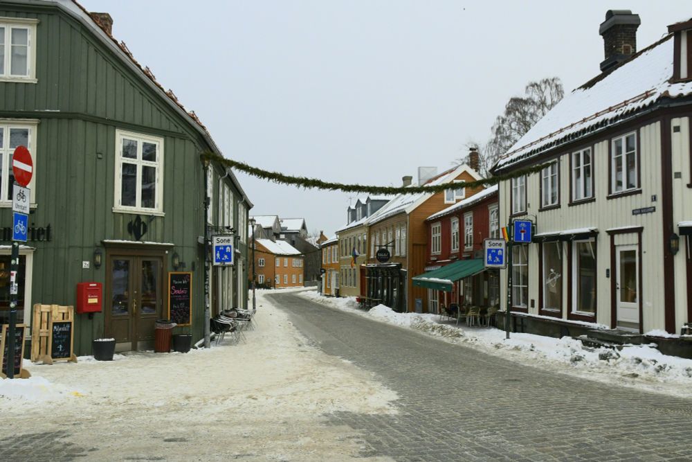 Neighborhood in Trondheim, Norway.