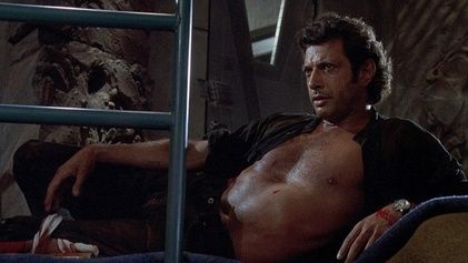 Jurassic Park beefcake shot of Doctor Ian Malcolm.