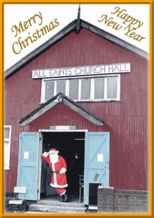 Santa outside the Village Hall in the 1960s
