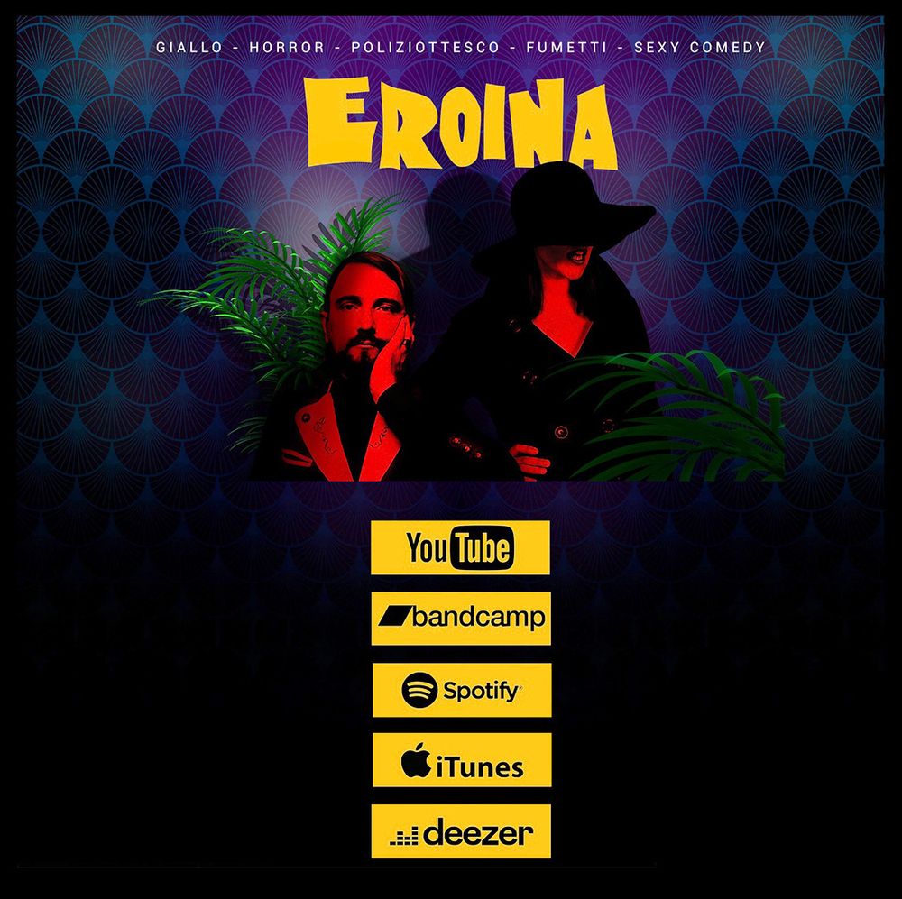 Page de liens Spotify, Itunes, Youtube... d'Eroina
