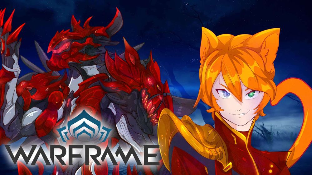 Promotional image for a Warframe stream.
Art by @dastercreations.bsky.social