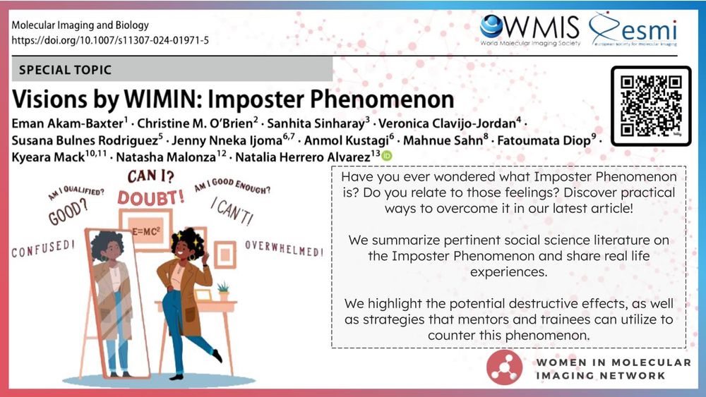 Visions by WIMIN: Imposter Phenomenon https://link.springer.com/article/10.1007/s11307-024-01971-5