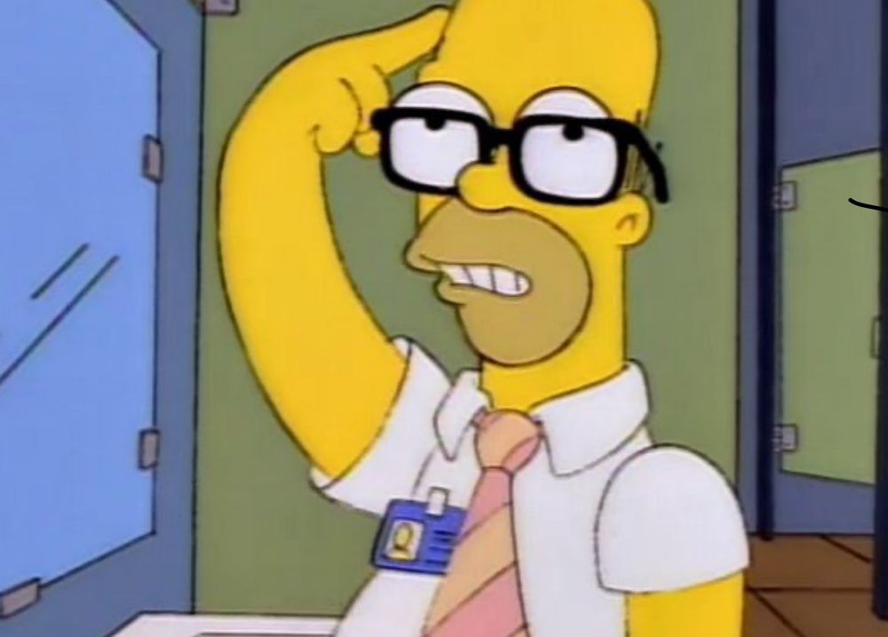 Homer Simpson in glasses