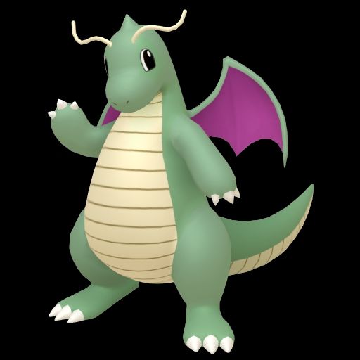 An image of Shiny Dragonite from Pokemon Home