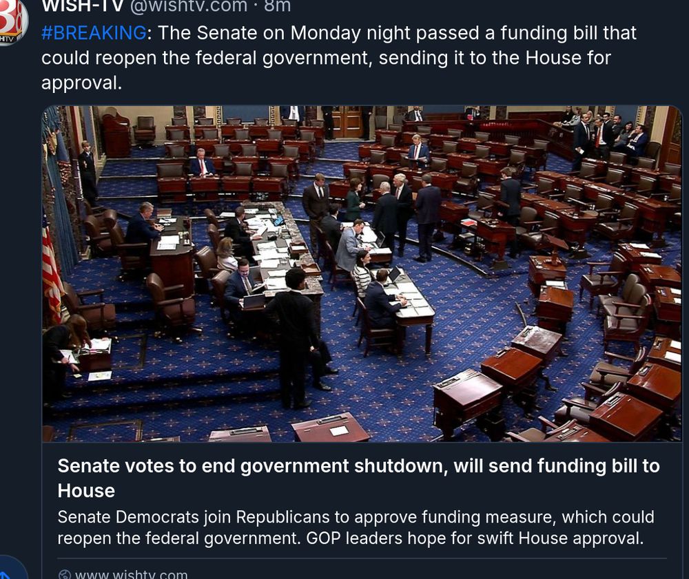 screen cap from some crappy news station. Says the Senate passed a funding bill tonight pending House approval.