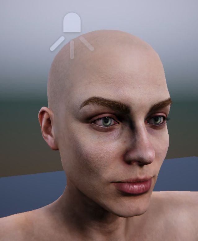 a realistic female model in unity