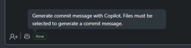 generate a commit message with copilot