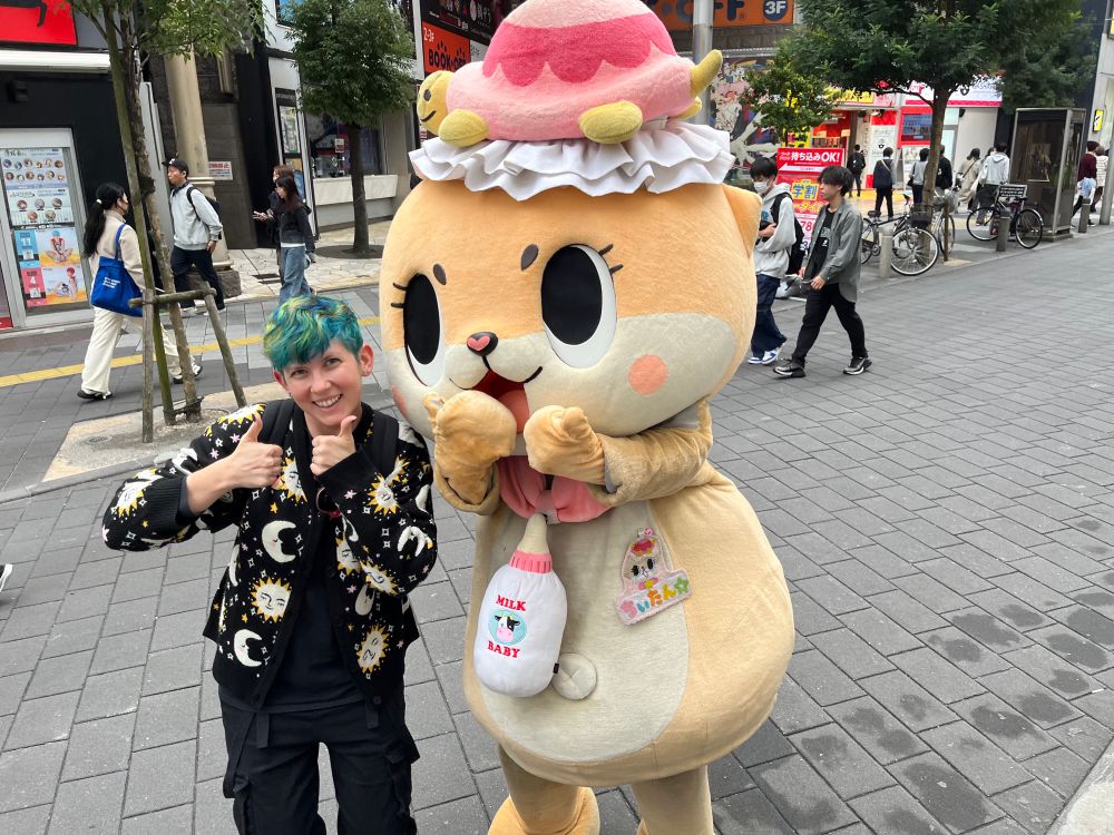 Chiitan and I in ikebukuro last October 🥹