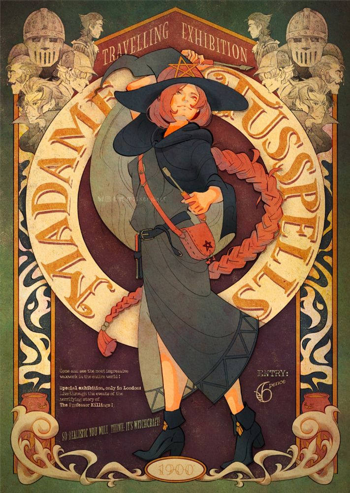 vintage poster of Madame Tusspells from TGAA