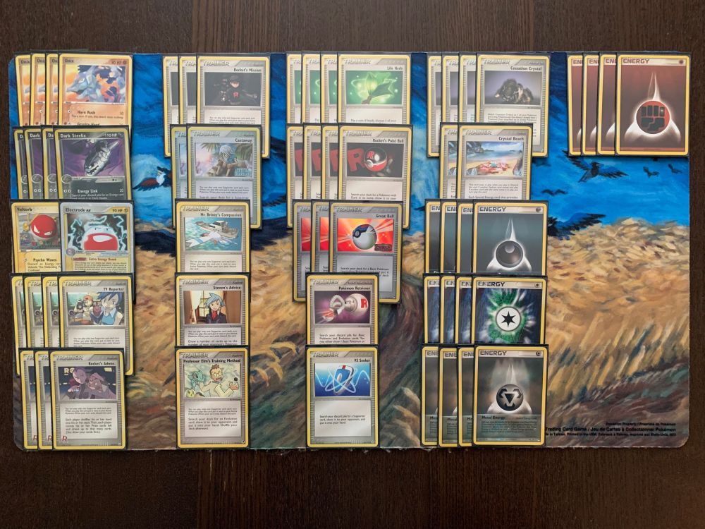 Dark Steelix deck on playmat