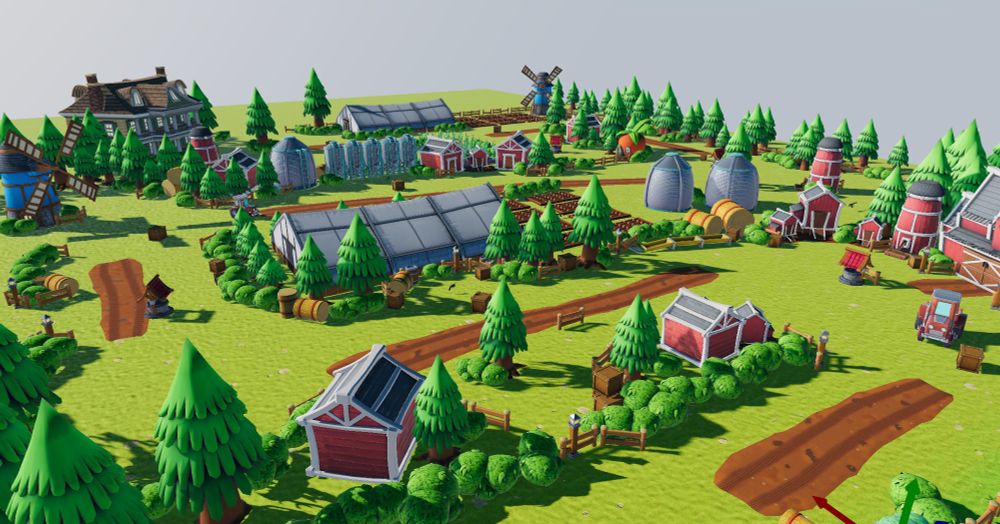 Horizon view of a playable game level.