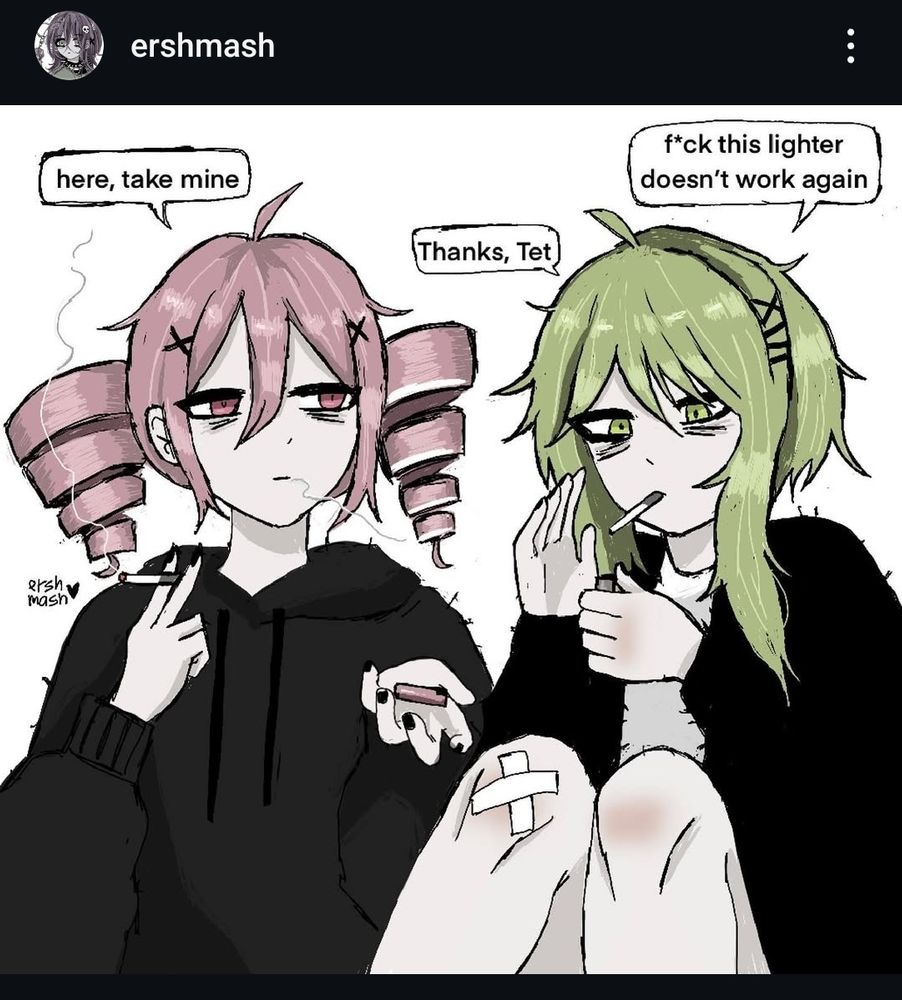 Teto et Gumi fumant des cigarettes 