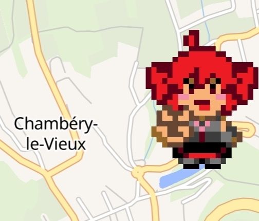 Un pixel art de teto sur place 
