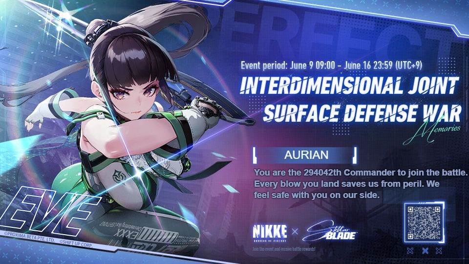 Promotion for a cross-over event between Goddes of Victory Nikke and Exxx Blade