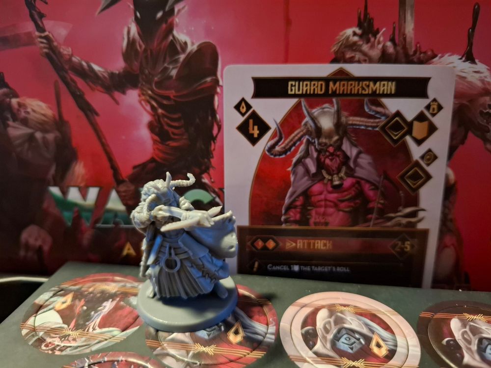 Miniature of Guard Marksman and the stat card in the background 