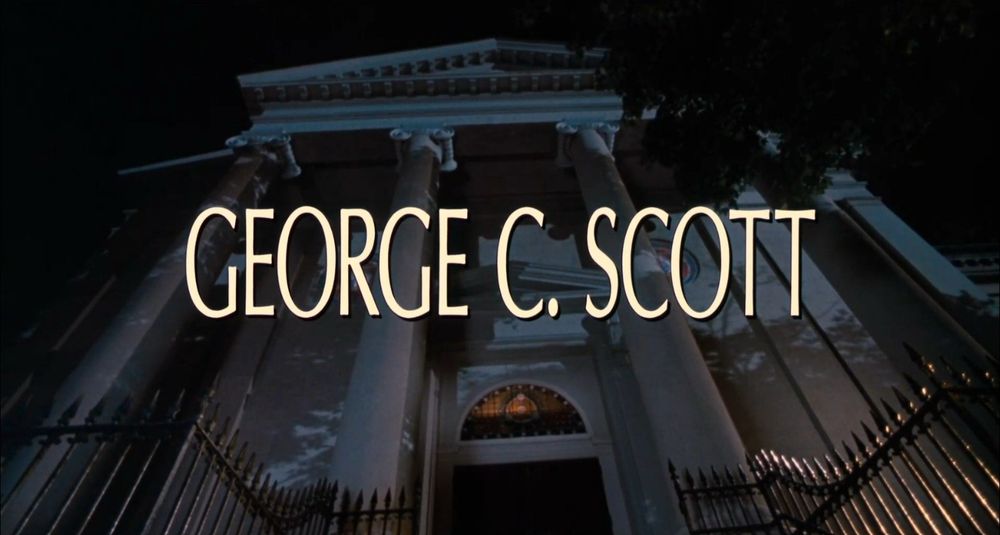 GEORGE C SCOTT in exorcist font
