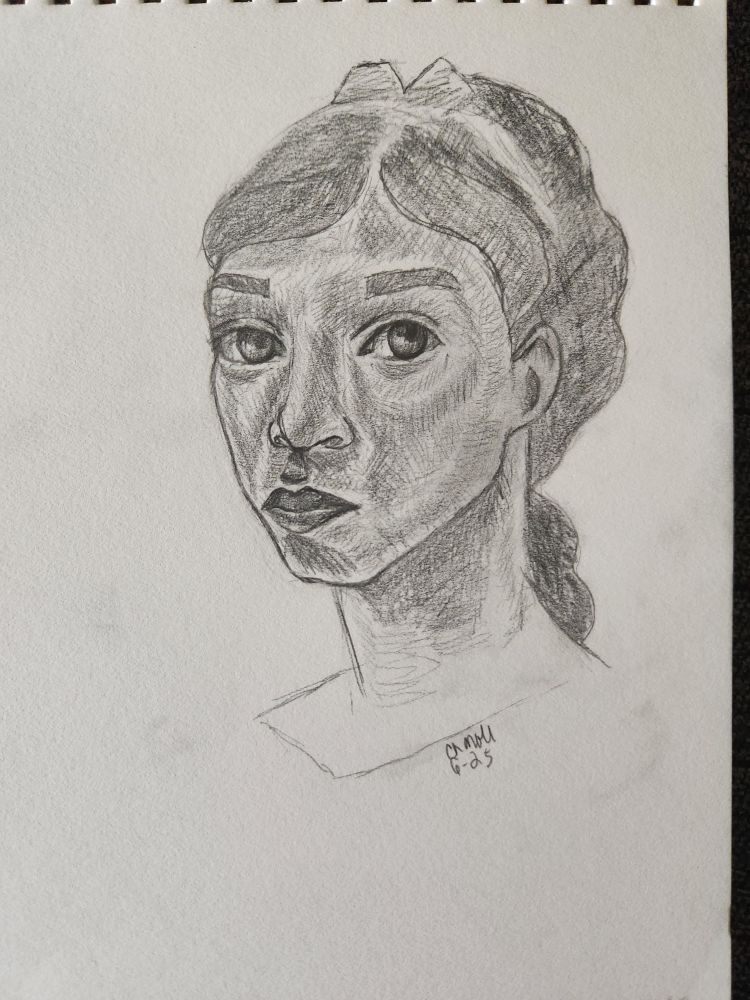 Pencil sketch of Claudia