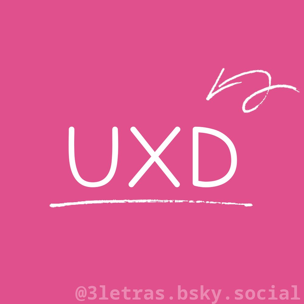 As letras UXD escrito em uma imagem com um fundo de uma cor só.