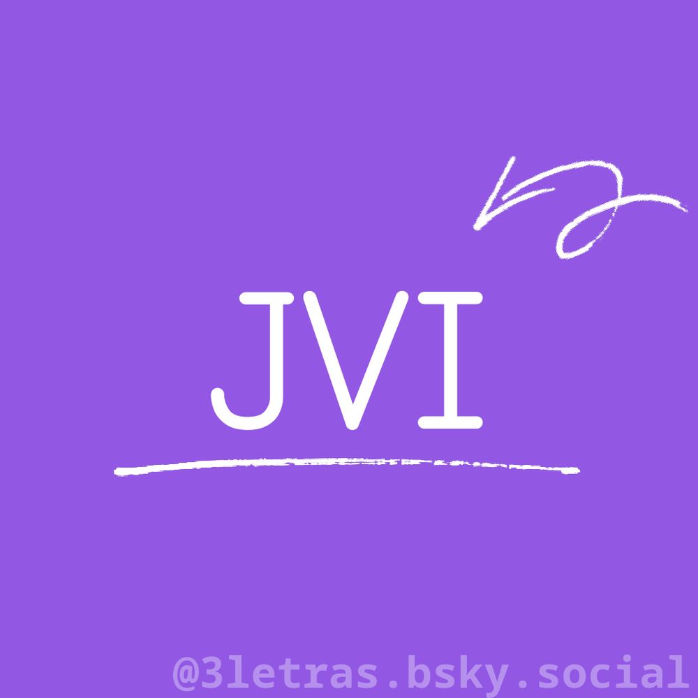 As letras JVI escrito em uma imagem com um fundo de uma cor só.