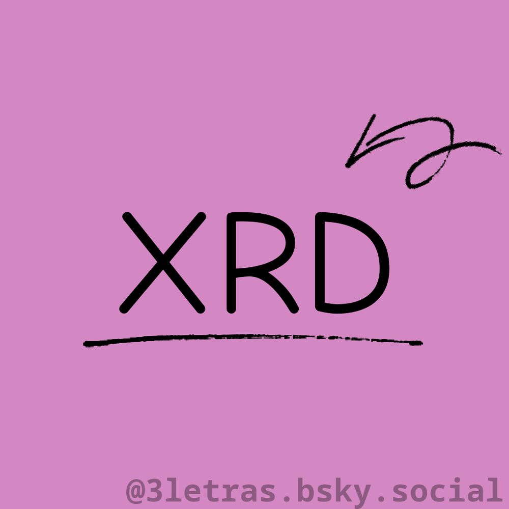 As letras XRD escrito em uma imagem com um fundo de uma cor só.