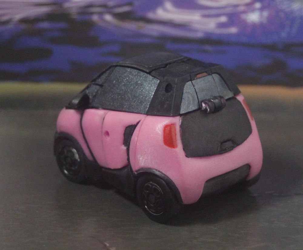 Pullback in their alt mode, rear view.
