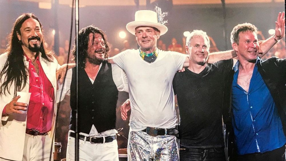 A group shot of the Canadian band the tragically hip