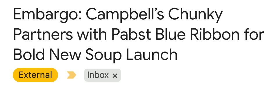Embargo: Campbell’s Chunky Partners with Pabst Blue Ribbon for Bold New Soup Launch

