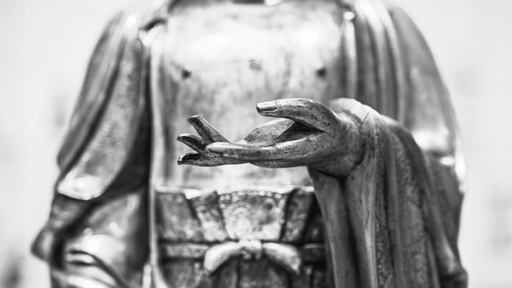 Buddhist statue. Royal Ontario Museum, Toronto Ontario Canada 2022.
