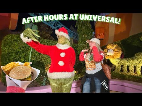 LATE Night at Universal Orlando! BEST Grinch Meet & Greet, Low Waits, FOOD, Festive Shows & More