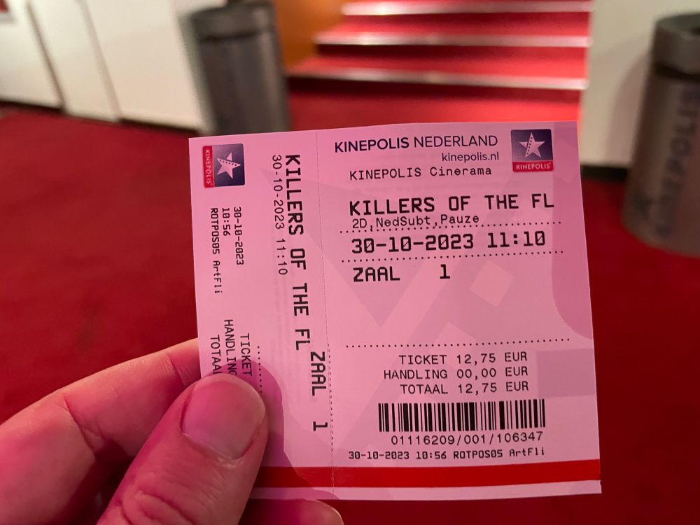 Bioscoopkaartje voor de nieuwe Scorsese, Killers of the Flower Moon, voor 30 oktober om 11:10